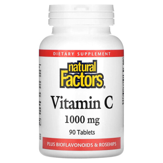 Витамин C с биофлавоноидами и шиповником Natural Factors 1,000 мг 90 таблеток