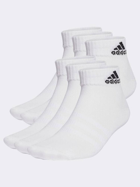 adidas Performance thin and Light Sportswear 6 pack Ankle Socks in white