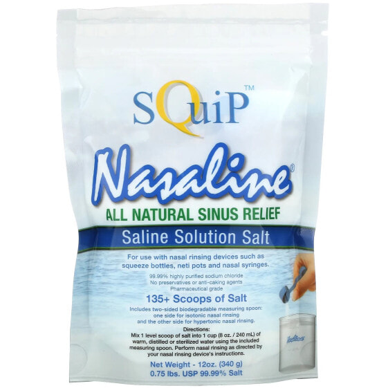 Раствор для носа Squip Nasaline, солевой раствор, 340 г
