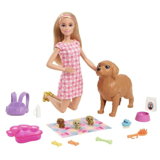 BARBIE Newborn Pups Playset With & Animal Toys Doll