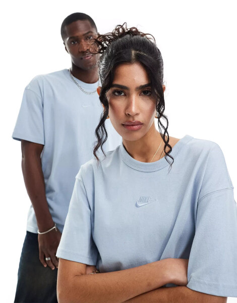 Nike Premium Essentials unisex oversized t-shirt in light blue