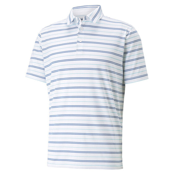 Puma Mattr Striper Short Sleeve Polo Shirt Mens Size M Casual 53745006