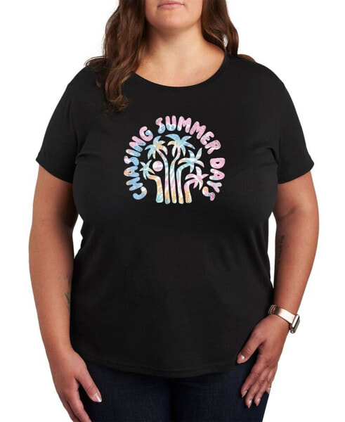 Trendy Plus Size Chasing Summer Days Graphic Short Sleeve T-shirt