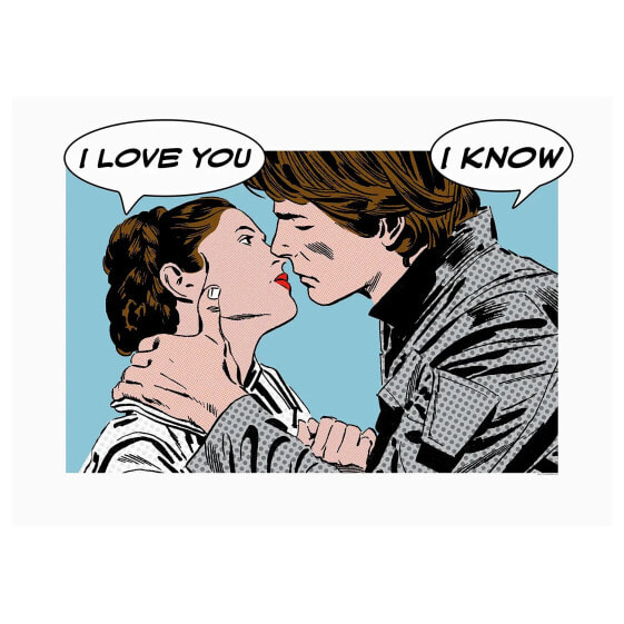 Wandbild Comic Quote Leia Han