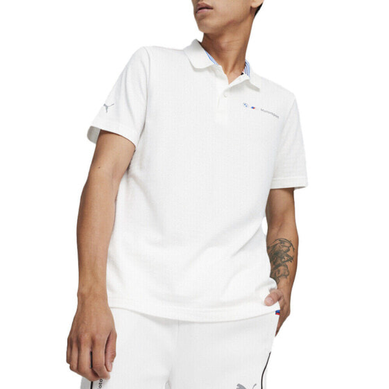 Puma Bmw Mms Jacquard Logo Short Sleeve Polo Shirt Mens Size S Casual 62415002