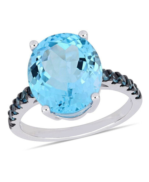 Blue Topaz (10-1/2 ct.t.w.) Ring in Sterling Silver