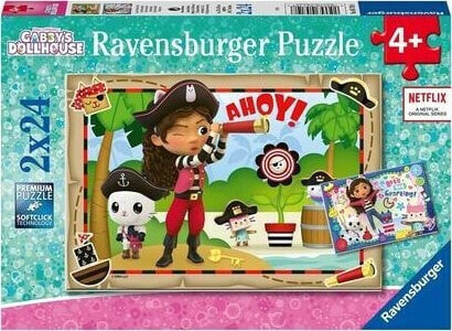 Ravensburger Puzzle dla dzieci 2x24 Koci Domek Gabi