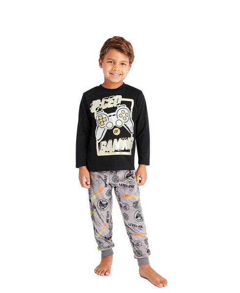 Toddler|Child Boys 2-Piece Pajama Set Kids Sleepwear, Long Sleeve Top and Long Cuffed Pants PJ Set