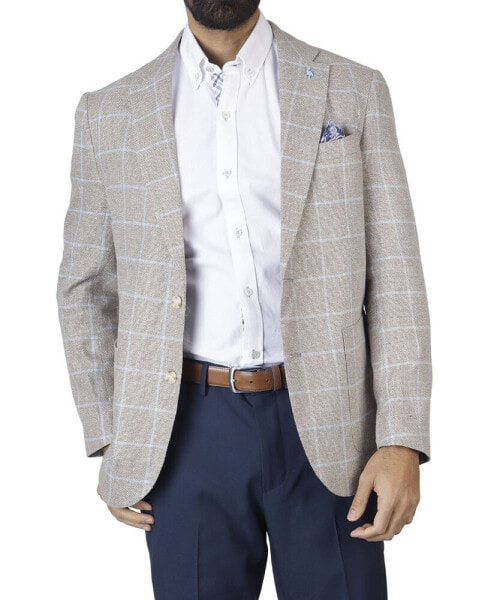 Men's Textured Windowpane Sportcoat