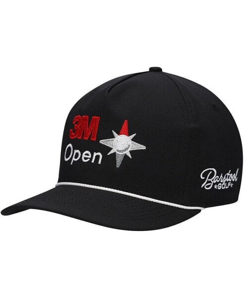 Бейсболка унисекс Barstool Golf черная с верёвкой 3M Open