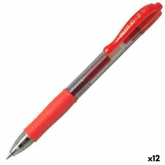 Гелевая ручка Pilot G-2 07 Красный 0,4 mm (12 штук)