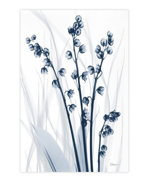 "Radiant Blues 1" Frameless Free Floating Tempered Glass Panel Graphic Wall Art, 48" x 32" x 0.2"