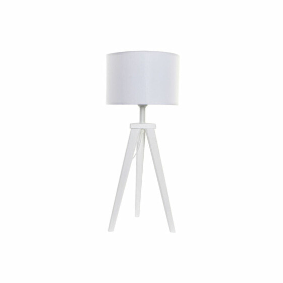 Декоративная настольная лампа DKD Home Decor Белая деревянная 220 В 50 Вт (30 x 30 x 72 см)