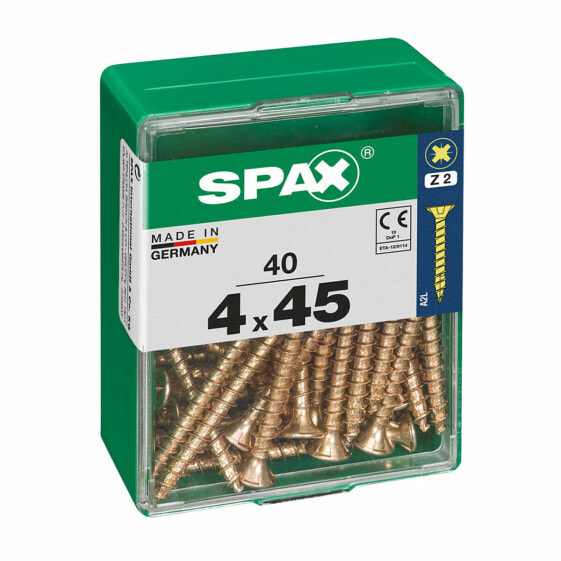 Коробка винтов SPAX Шуруп Плоская головка (4 x 45 мм) (4,0 x 45 мм)