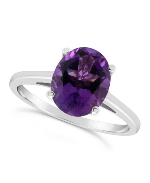 Amethyst (2-1/3 ct. t.w.) Ring in Sterling Silver. Also Available in Citrine (2-5/8 ct. t.w.) and London Blue Topaz (3 ct. t.w.)