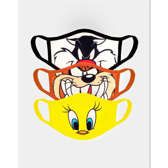 DIFUZED Warner Bros Looney Tunes 3 Pack Adjustable Face Mask