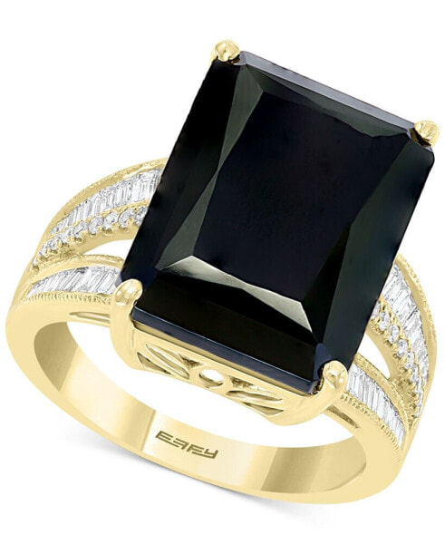 EFFY® Onyx & Diamond (3/8 ct. t.w.) Statement Ring in 14k Gold