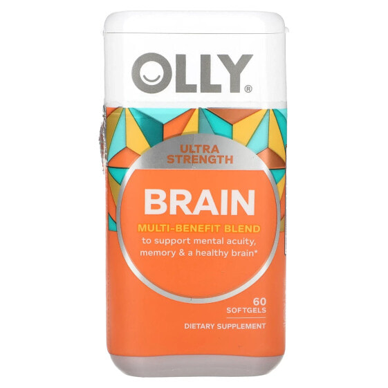 Улучшение памяти и работы мозга Olly Brain Ultra Strength, 60 капсул