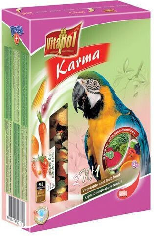 Зерновой корм Vitapol для попугаев фруктово-овощной 900 г
