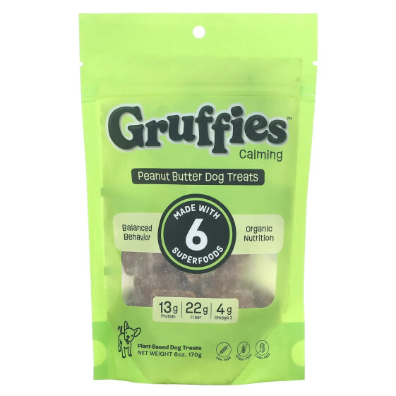 Gruffies Calming, Peanut Butter Dog Treats, 6 oz (170 g)