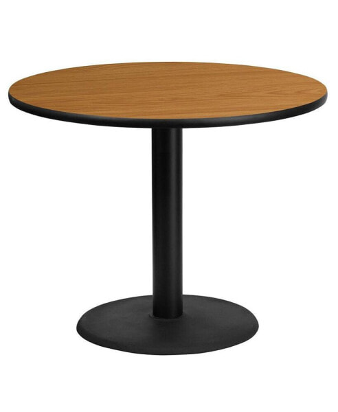 36" Round Laminate Table Top With 24" Round Table Height Base