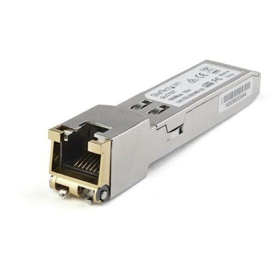 StarTech.com Juniper SFP-1GE-FE-E-T Compatible SFP Module - 1000BASE-T - SFP to RJ45 Cat6/Cat5e - 1GE Gigabit Ethernet SFP - RJ-45 100m - Copper - 1250 Mbit/s - SFP - 100 m - Fast Ethernet - Gigabit Ethernet - IEEE 802.3