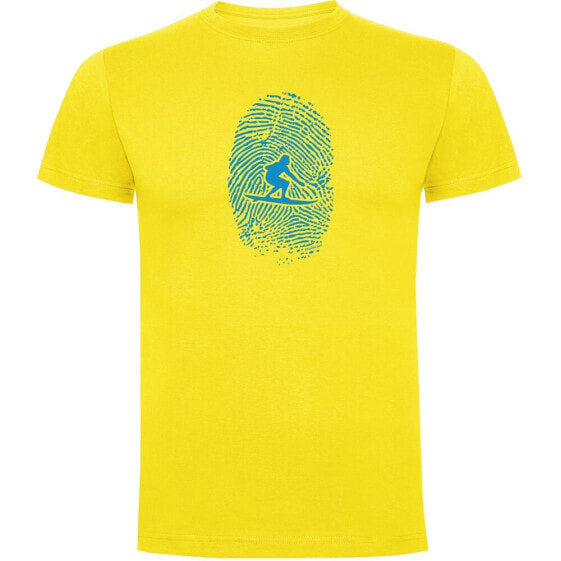 KRUSKIS Surfer Fingerprint Short Sleeve T-shirt short sleeve T-shirt