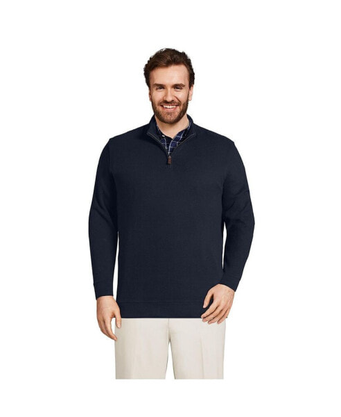 Big & Tall Bedford Rib Quarter Zip Sweater