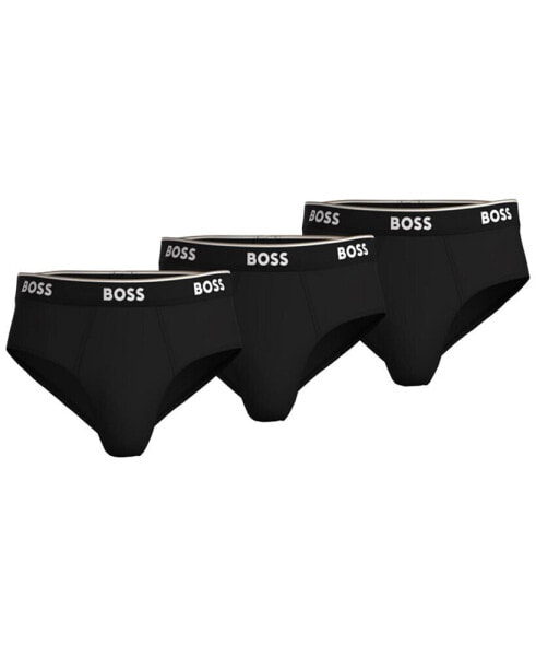 BOSS Men's 3-Pk. Solid Power Briefs