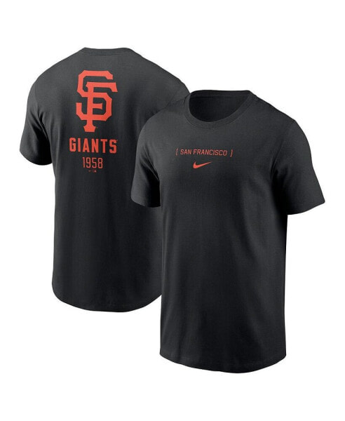 Men's Black San Francisco Giants Large Logo Back Stack T-Shirt