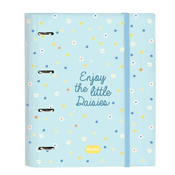 SAFTA Blackfit8 Daisies A4 4 Rings Binder 120 Sheets Folder