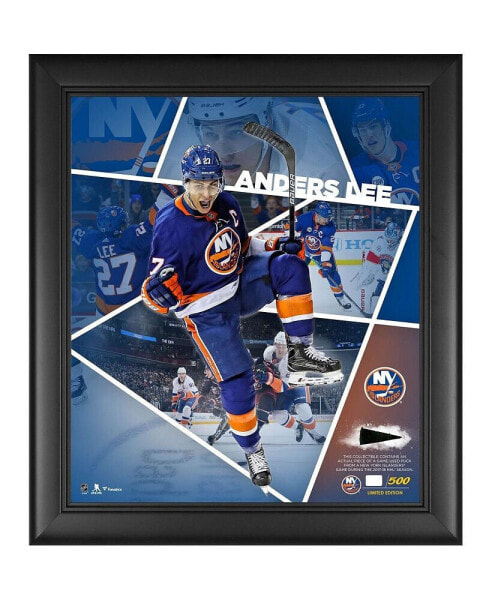 Anders Lee New York Islanders Framed 15'' x 17'' Impact Player Collage with a Piece of Game-Used Puck - Limited Edition of 500