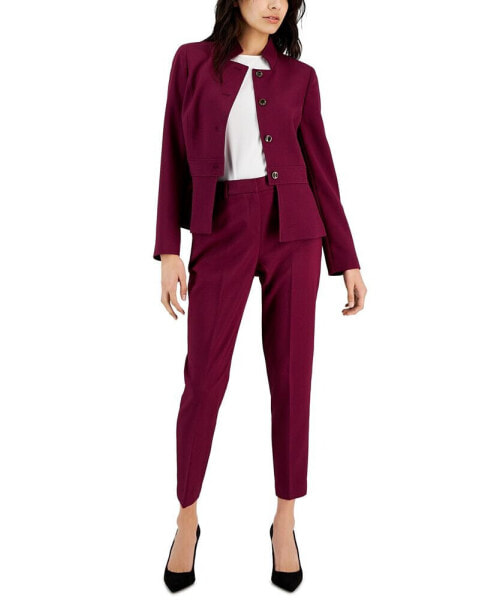 Women's Stand Collar Button-Front Pantsuit