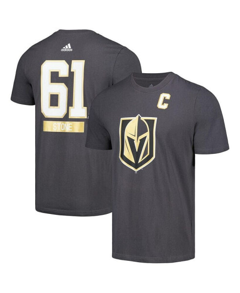 Футболка мужская Adidas Mark Stone серого цвета Вегас Golden Knights Fresh Name and Number