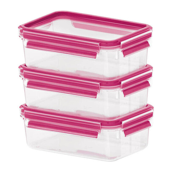 Groupe SEB EMSA CLIP & CLOSE - Box - Rectangular - 0.55 L - Pink,Transparent - Thermoplastic elastomer (TPE) - Germany