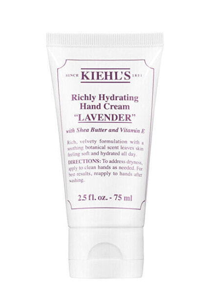 Hydrating hand cream Lavender (Richly Hydrating Hand Cream) 75 ml