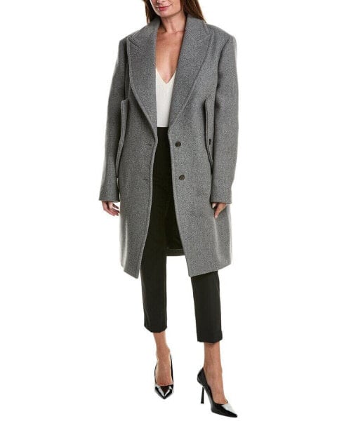 Michael Kors Collection Reefer Slit Sleeve Wool Coat Women's