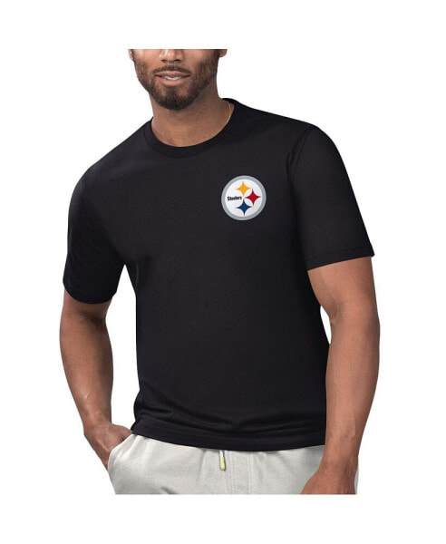 Men's Black Pittsburgh Steelers Licensed to Chill T-shirt