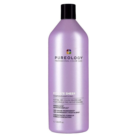 Pureology Hydrate Sheer Nourishing Shampoo | For Fine Dry Color Treated Hair ...