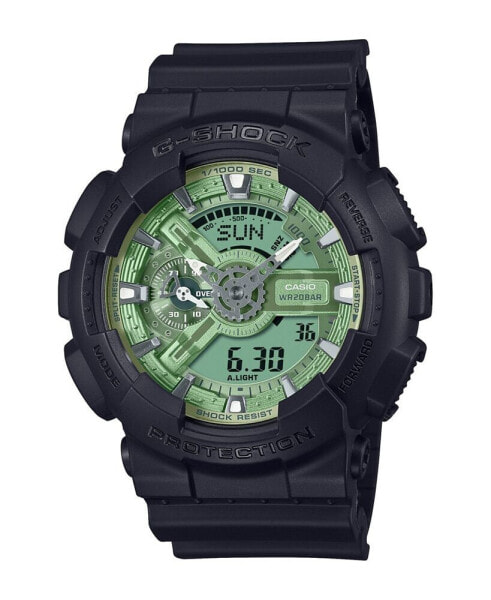 Часы и аксессуары CASIO G-Shock мужские Аналогово-цифровые черные из смолы, 51.2 мм, модель GA110CD-1A3