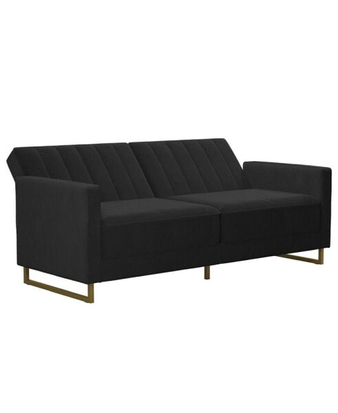 Novogratz Skylar Coil Futon Modern Sofa Bed and Couch