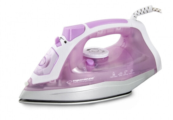 ESPERANZA EHI004 - Dry & Steam iron - Ceramic soleplate - 1.5 m - Purple - White - 220 - 240 V - 50 - 60 Hz