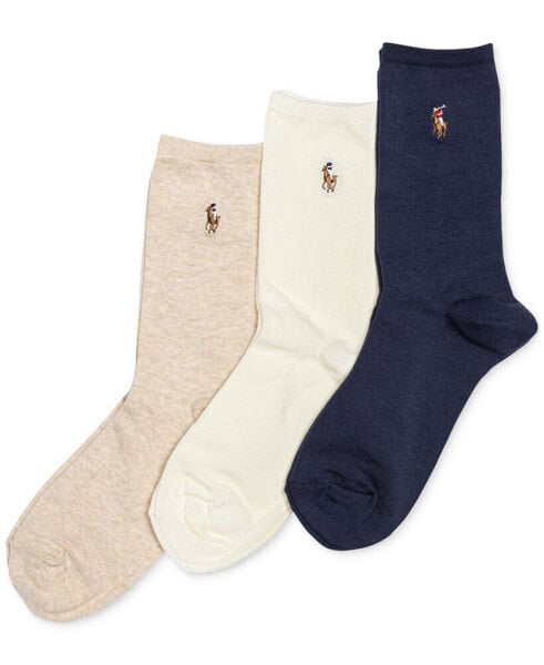 Women's 3-Pk. Solid Slack Socks