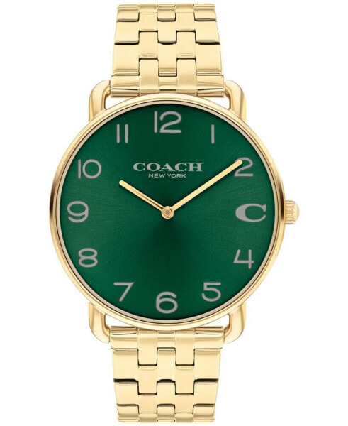 Часы и аксессуары Coach мужские Elliot Gold-Tone Stainless Steel Bracelet Watch 40 мм