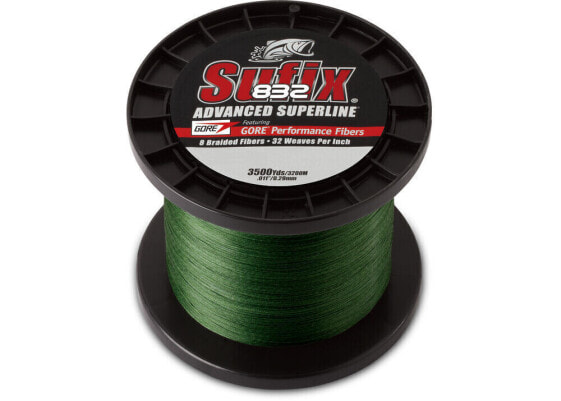 Sufix 832 Braid Fishing Line | Low-Vis Green | 40 lb | 3500 yd