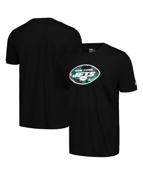 Men's Black New York Jets Camo Logo T-Shirt