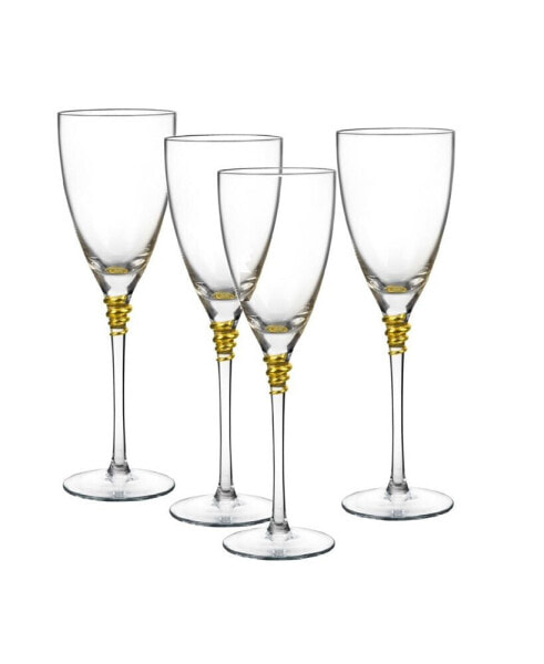 Helix Gold Goblets, Set Of 4