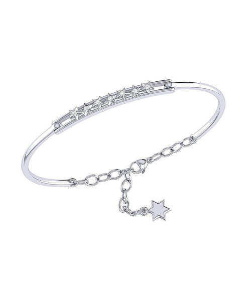 Starry Lane Design Sterling Silver Diamond Women Bangle