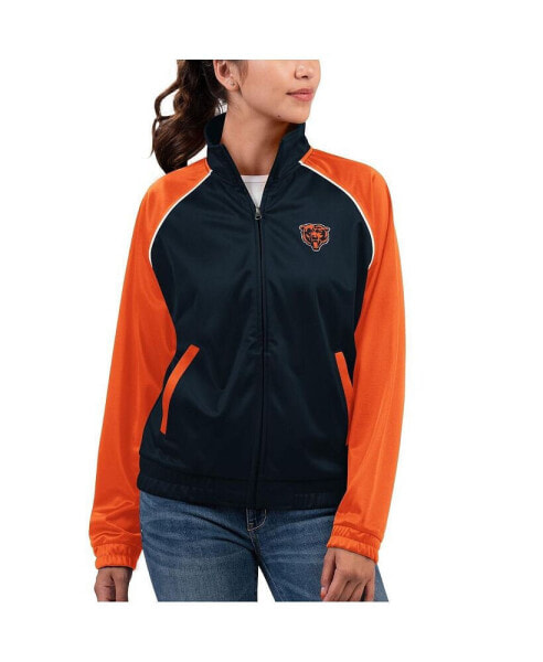 Women's Navy Chicago Bears Showup Fashion Dolman Full-Zip Track Jacket