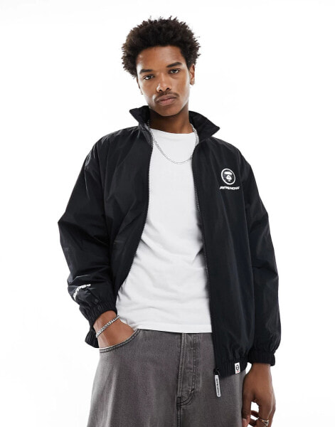 Aape By A Bathing Ape zip through nylon jacket in black